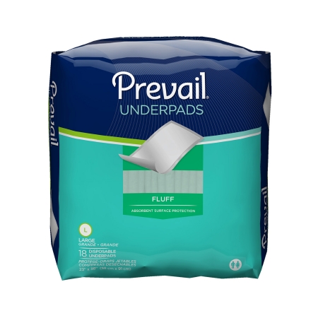 Underpad Prevail® 23 X 36 Inch Disposable Fluff Light Absorbency