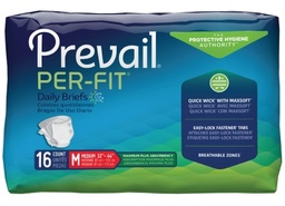 [FIQ-PF-012/1] Unisex Adult Incontinence Brief Prevail® Per-Fit® Medium Disposable Heavy Absorbency