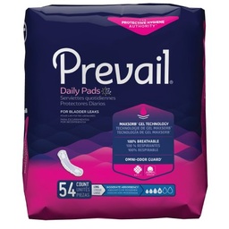 [FIQ-PV-914/2] Bladder Control Pad Prevail® Daily Pads 11 Inch Length Moderate Absorbency Polymer Core One Size Fits Most Adult Female Disposable
