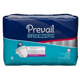 [FIQ-PVB-012/2] Unisex Adult Incontinence Brief Prevail® Breezers® Medium Disposable Heavy Absorbency