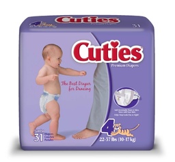 [FIQ-CR4001] Unisex Baby Diaper Cuties® Size 4 Disposable Heavy Absorbency